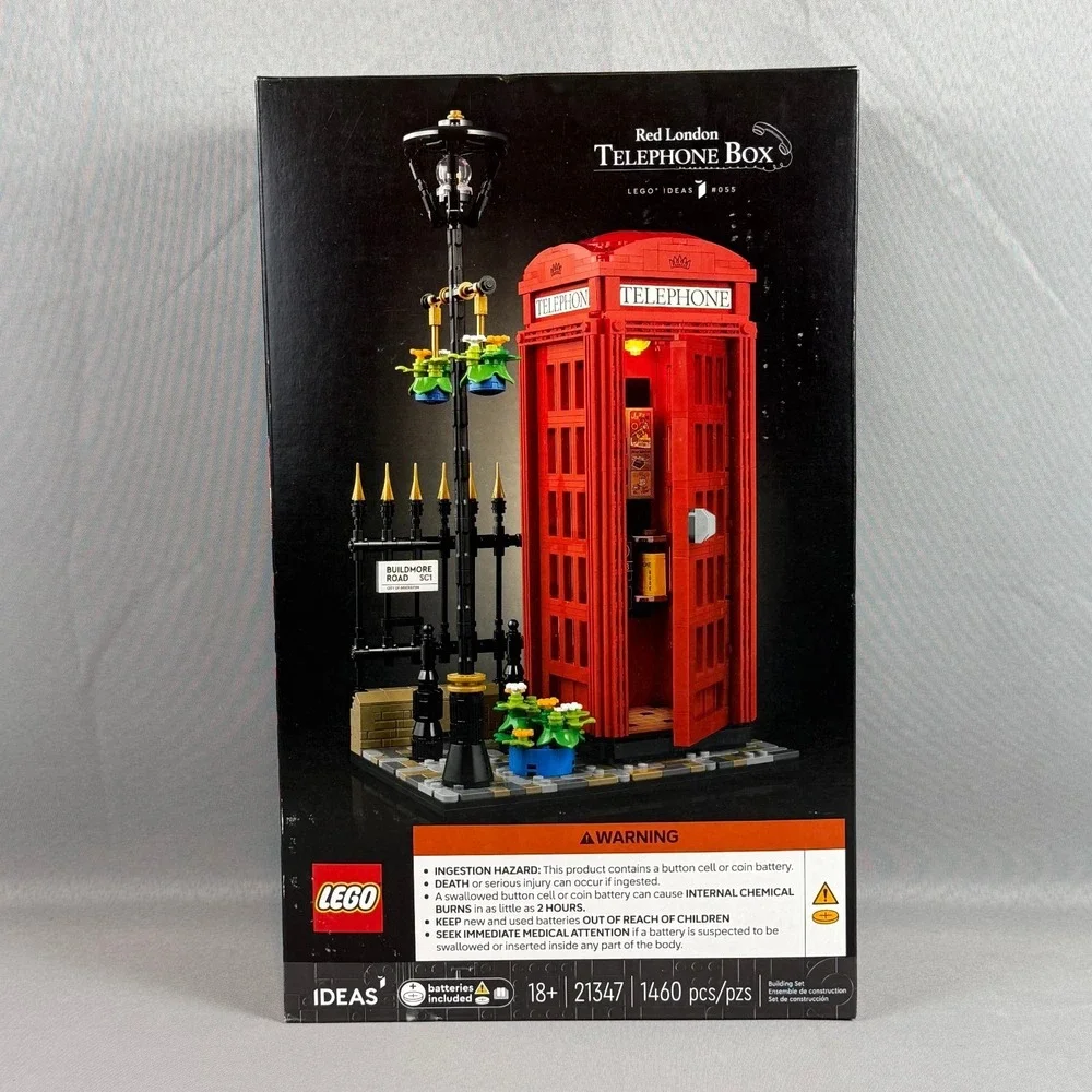 Lego Ideas #21347 Red London Telephone Box Retired Brand New Factory Sealed